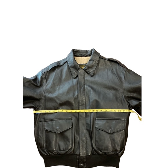 Leather Air Force Landing Bomber Jacket Size: Large - Picture 5 of 14